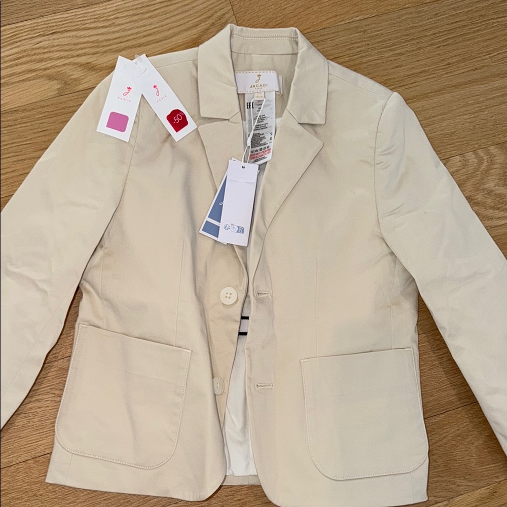 Jacadi Girls' Cream Blazer Jacket